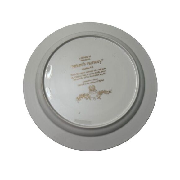 LENOX Nature’s Nursery Koalas Collectors Edition Plate 24K Gold Paint Limited Is - Picture 7 of 8